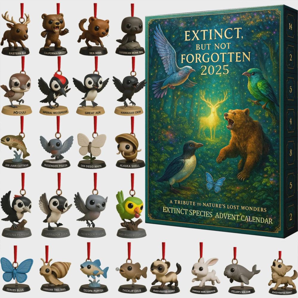 2026 Extinct But Not Forgotten Species Advent Calendar Christmas Gift For Animal Lovers