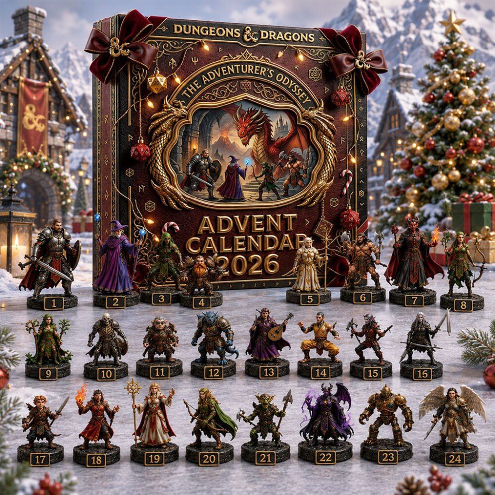 Dungeons And Dragons The Adventurer'S Odyssey Advent Calendar 2026 Dnd Merch Christmas Gifts