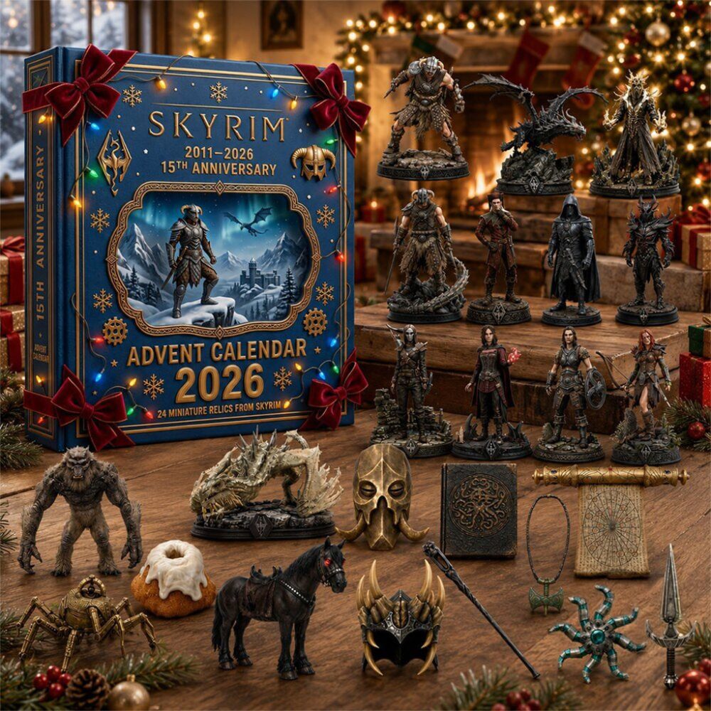 The Elder Scrolls V Skyrim Merch 15Th Anniversary 2026 Advent Calendar Xmas Tree Ornaments