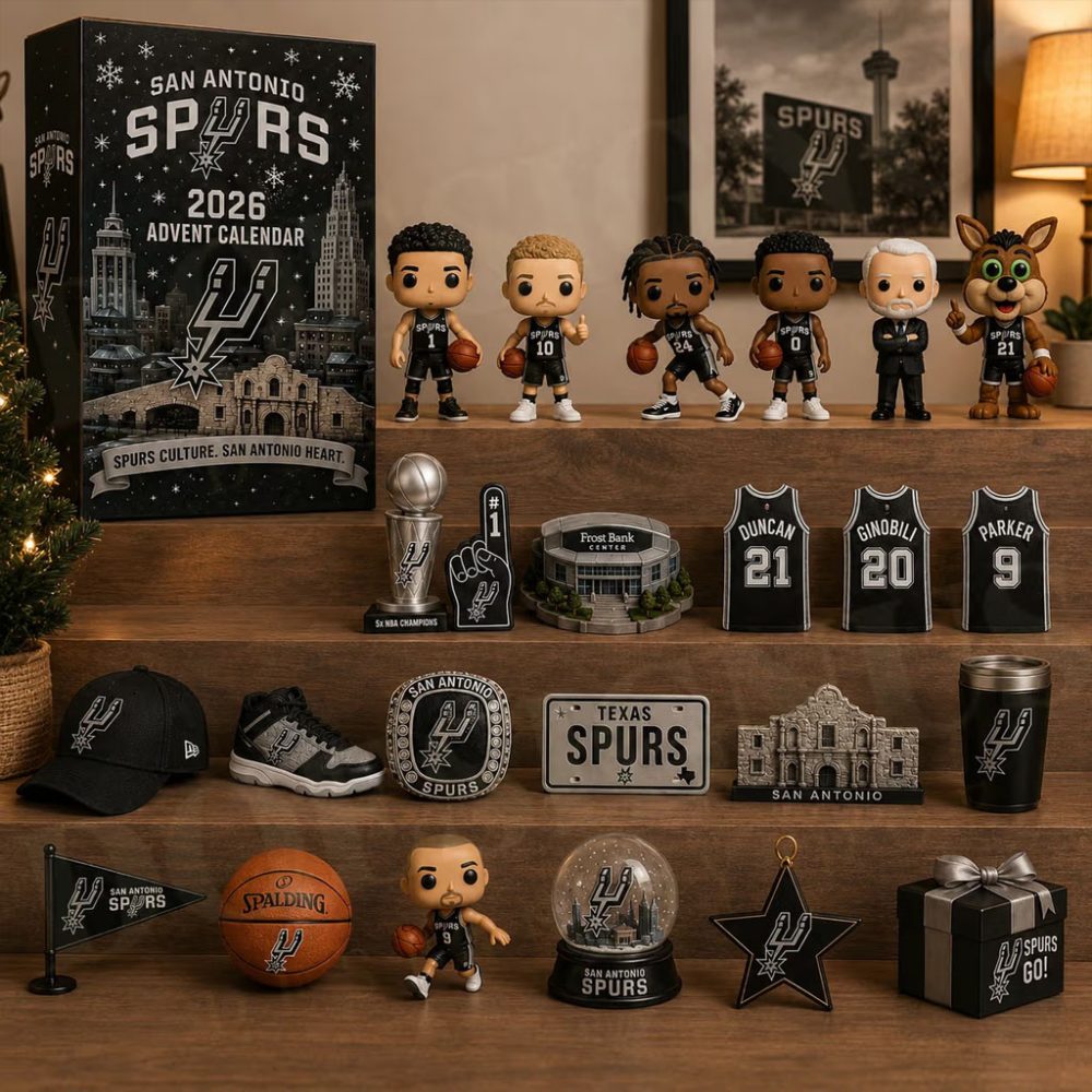 San Antonio Spurs 2026 Advent Calendar Christmas Tree Ornaments Spurs Merch Gifts For Fans