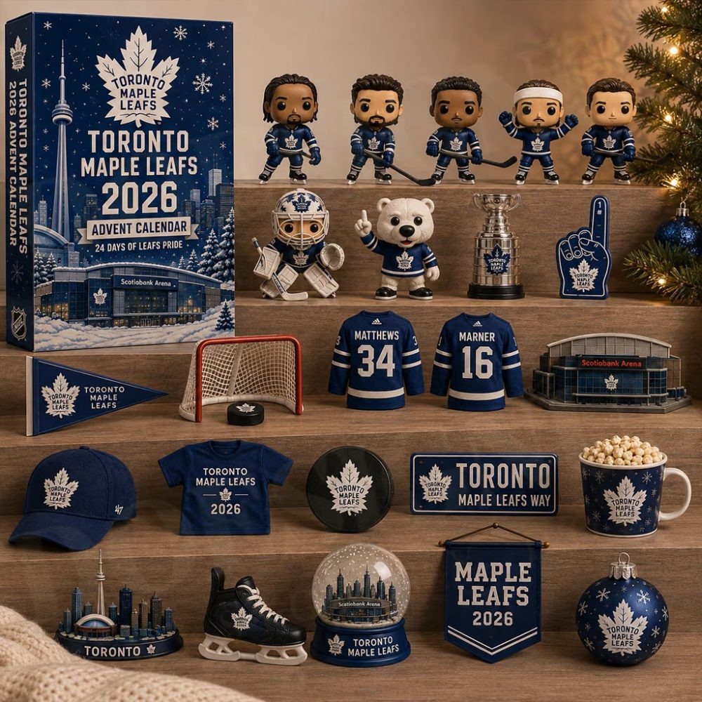 Toronto Maple Leafs 2026 Advent Calendar Christmas Tree Ornaments Leafs Merch Hockey Fans Gift