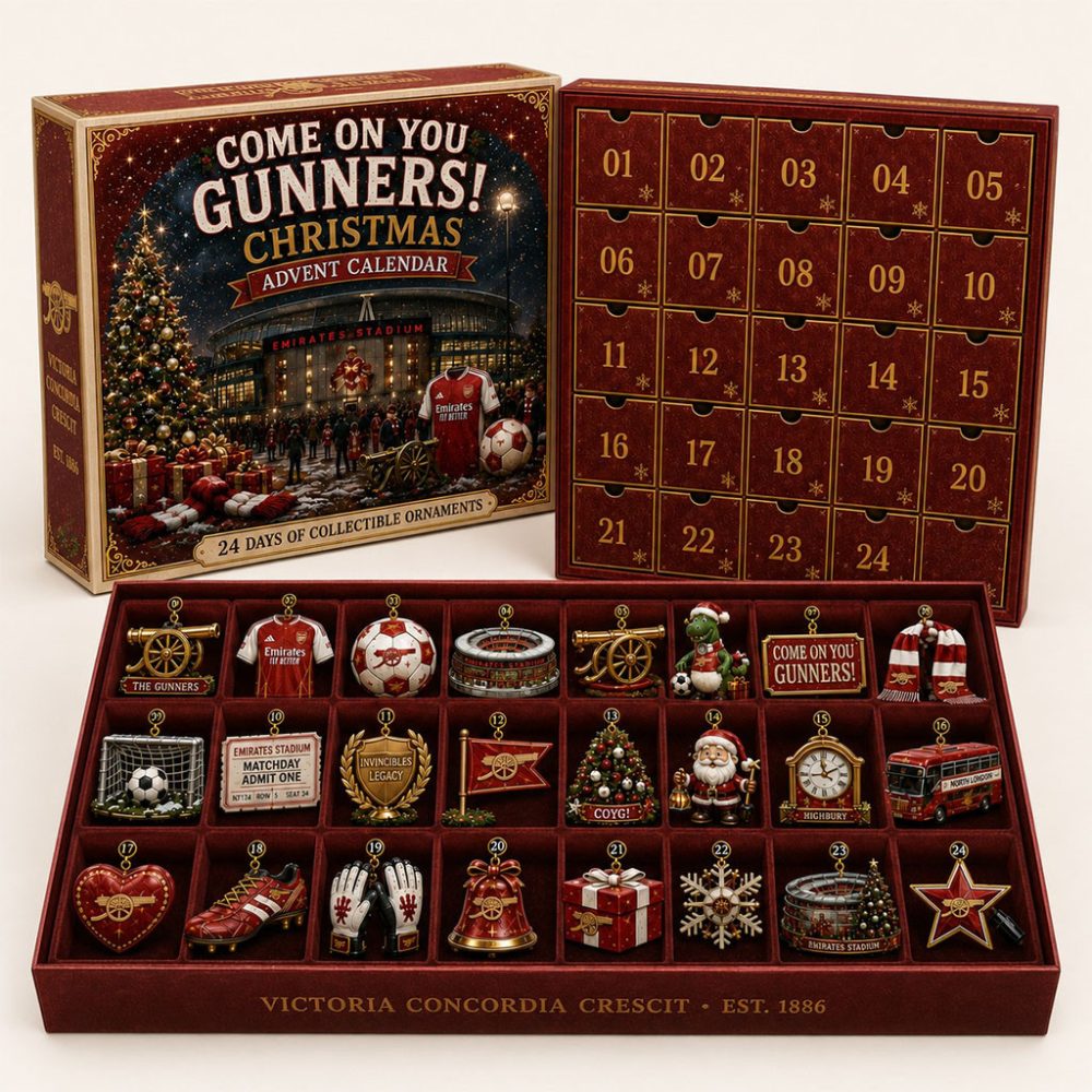 Arsenal Fc Christmas Advent Calendar 24 Day Football Mystery Ornament Collection