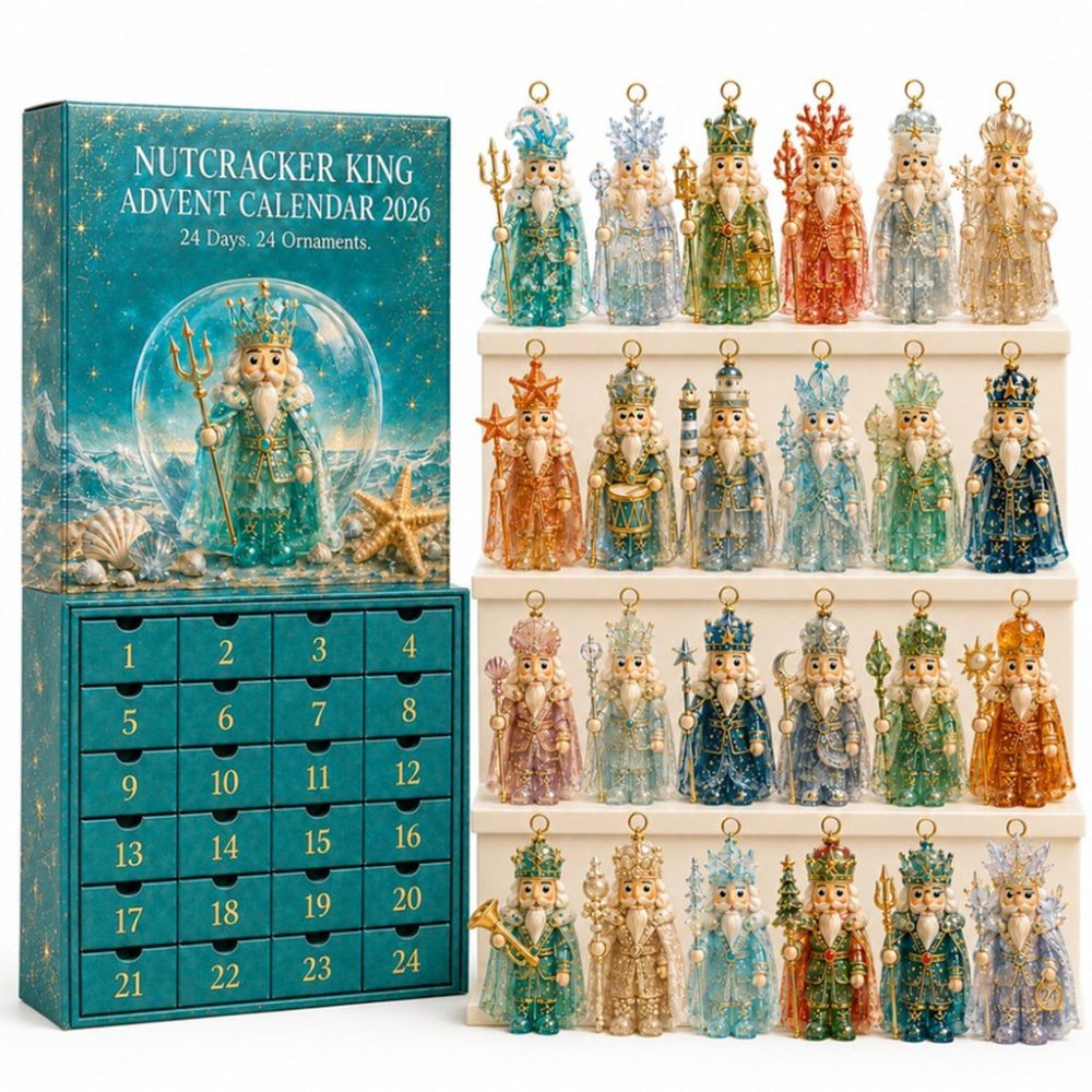 Nutcracker Christmas Advent Calendar 2026 24 Days Mystery Ornaments Holiday Countdown Gift