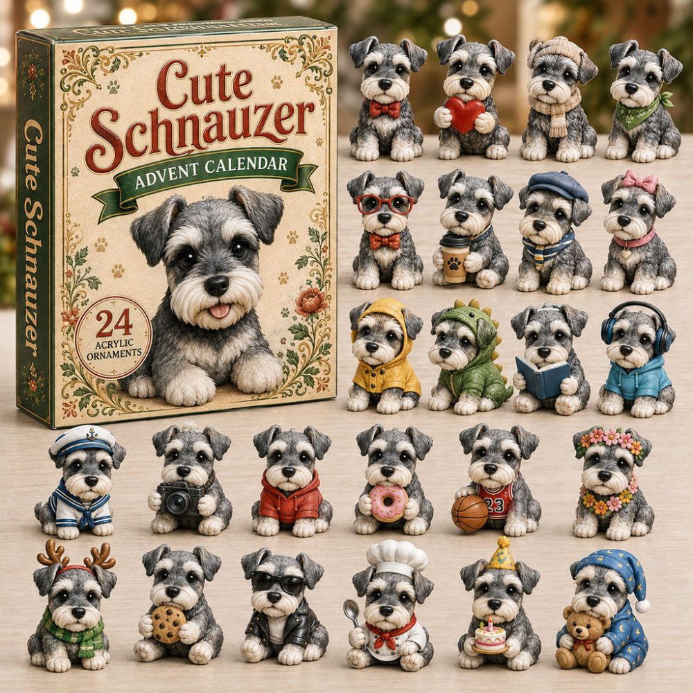 Schnauzer Advent Calendar 2026 24 Days Christmas Mystery Ornaments Dog Lover Holiday Gift