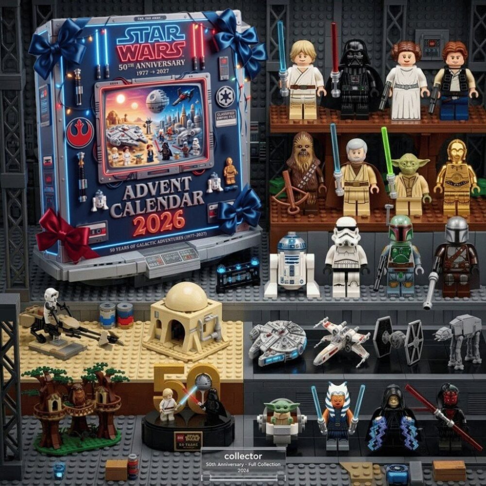 Star Wars 50Th Anniversary Holiday 2026 Advent Calendar Christmas Ornaments Star Wars Merch