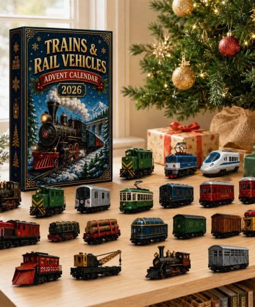 Trains Rail Vehicles Advent Calendar 2026 24 Days Christmas Mystery Ornaments Train Lover Holiday Gift