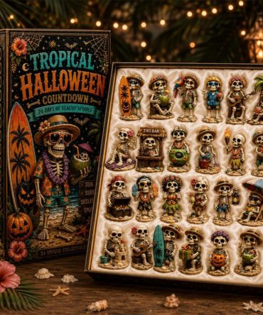 Tropical Halloween Countdown Advent Calendar 2026 24 Days Spooky Mystery Ornaments Holiday Gift