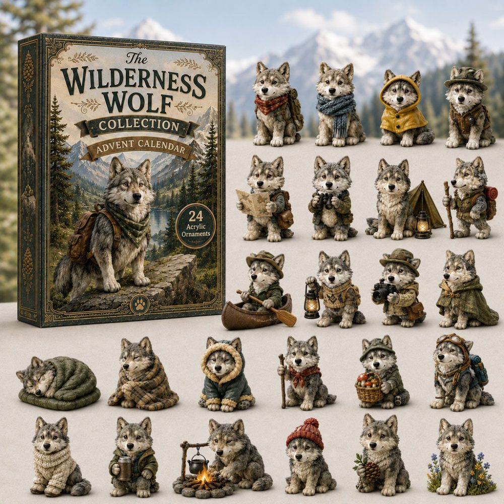 Wilderness Wolf Advent Calendar 2026 24 Days Christmas Mystery Ornaments Wolf Lover Holiday Gift