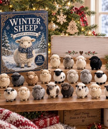 Winter Sheep Advent Calendar 2026 24 Days Christmas Mystery Ornaments Farm Animal Lover Holiday Gift