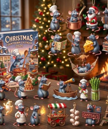 Chef Rat Gourmet Adventure Advent Calendar 2026 24-Day Chef Mouse Christmas Ornaments Box