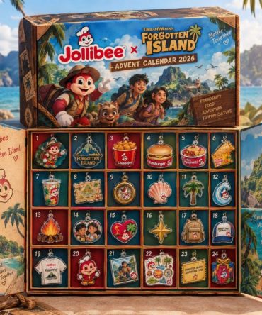 Jollibee X Dreamworks Forgotten Island Advent Calendar 2026 24 Days Flat Acrylic Ornaments Box