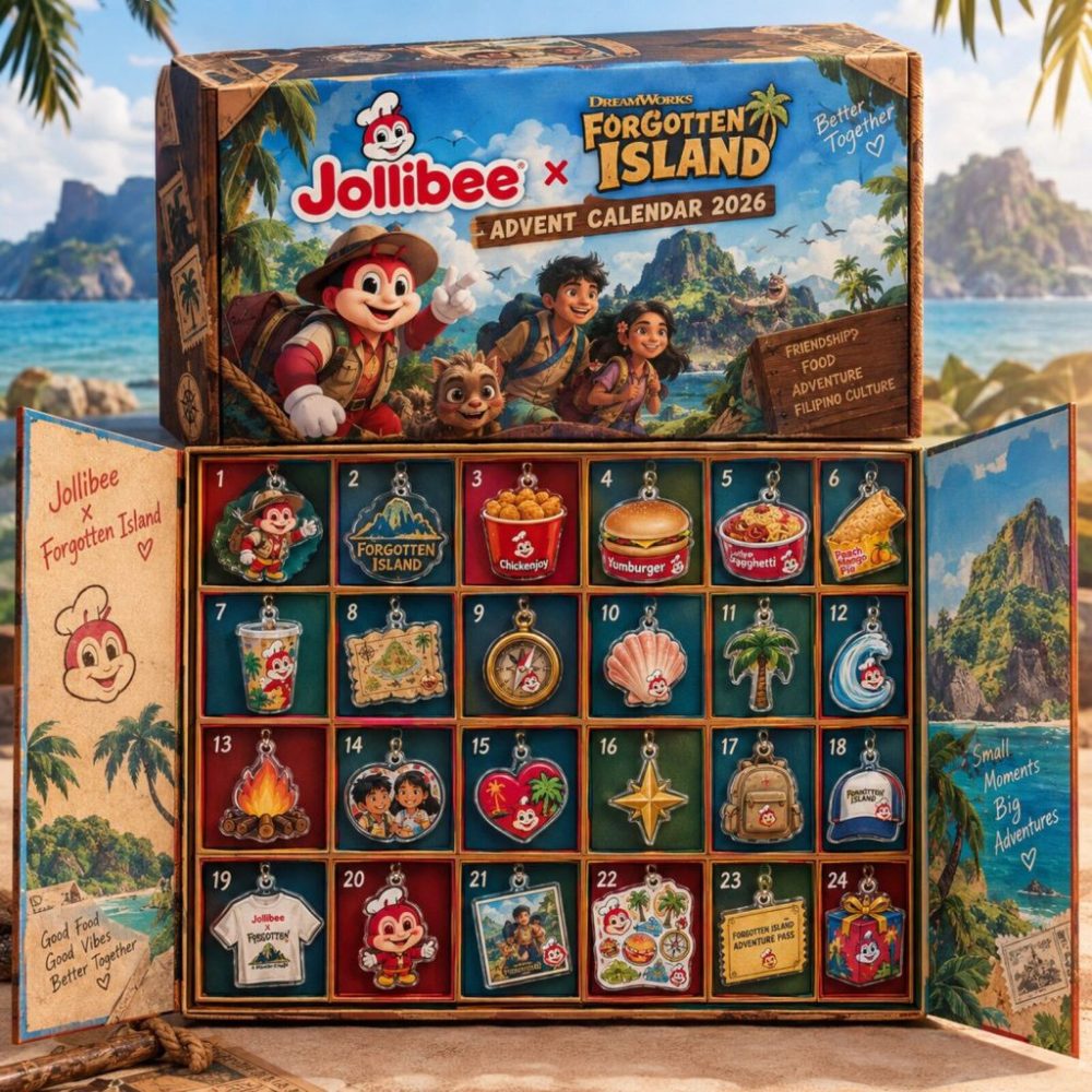 Jollibee X Dreamworks Forgotten Island Advent Calendar 2026 24 Days Flat Acrylic Ornaments Box