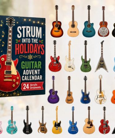 Guitar Advent Calendar 2026 Strum Into The Holiday 24-Day Acrylic Ornaments Box Christmas Decor
