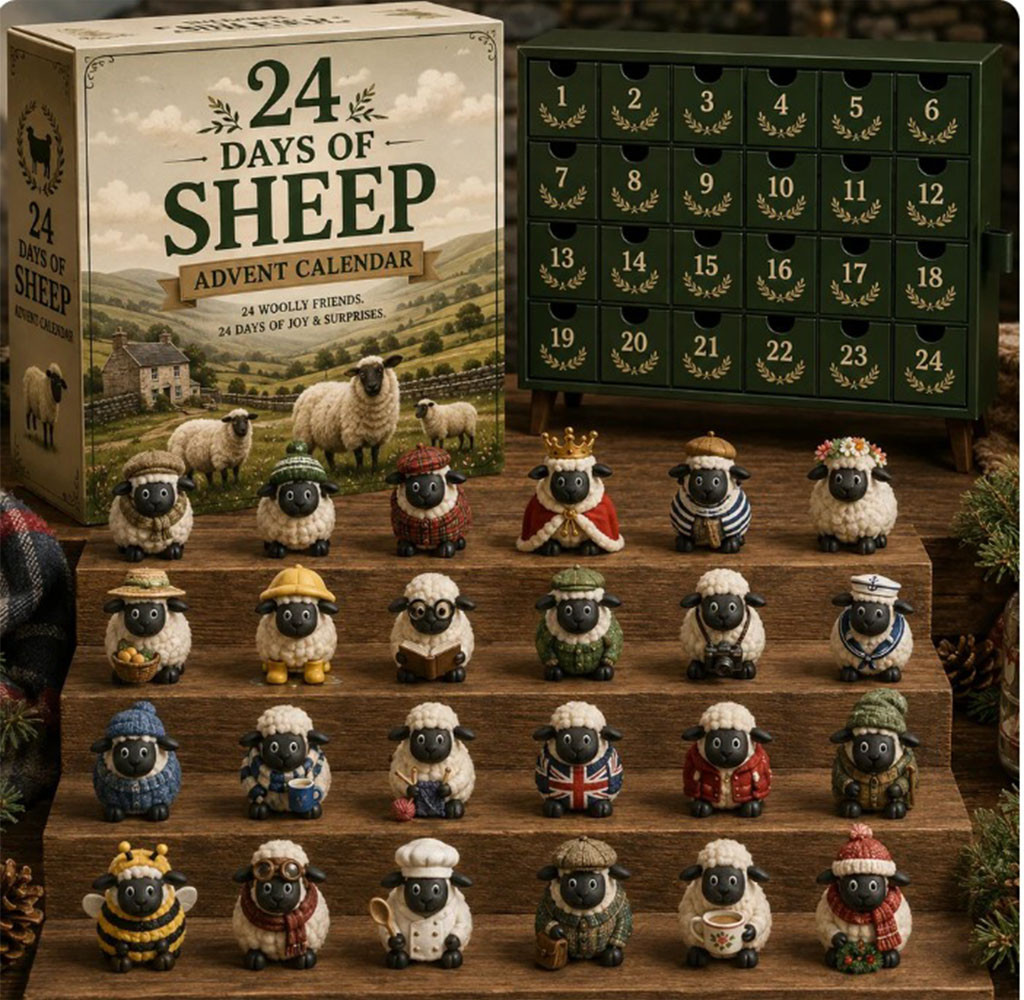 24 Days Of Sheep Blind Box Advent Calendar Christmas Tree Ornaments Gift For Farmers