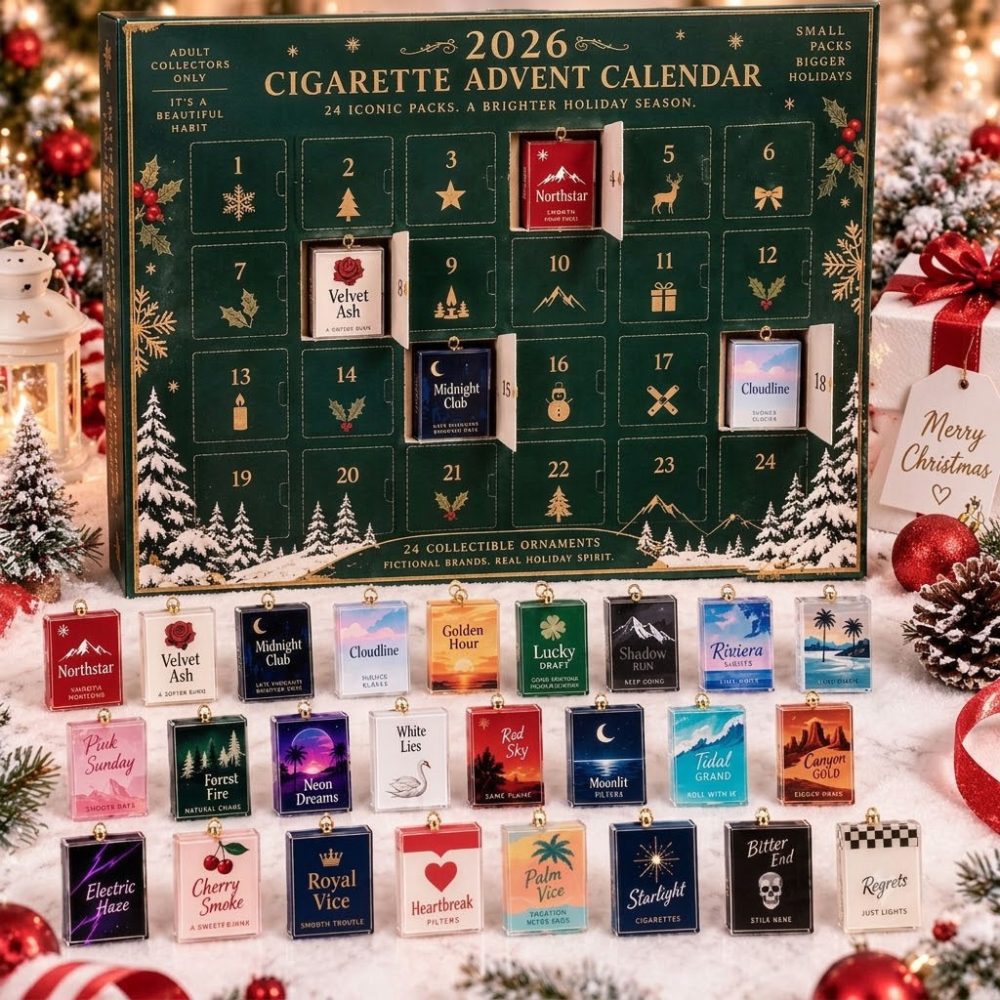2026 Cigarette Advent Calendar 24 Collectible Acrylic Christmas Tree Ornaments Gift For Xmas