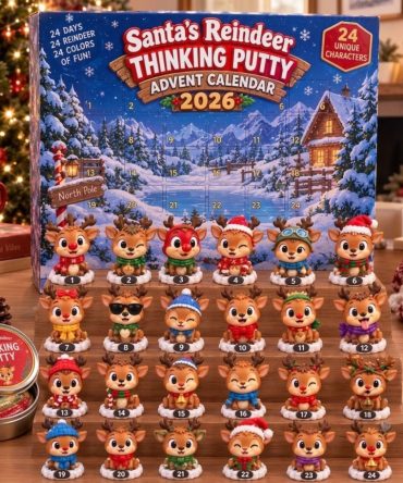 2026 Santa'S Reindeer Thinking Putty Advent Calendar 24 Days Christmas Ornaments Xmas Decor