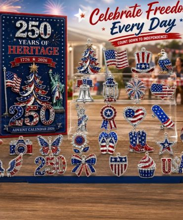 America 250Th Heritage Icons Advent Calendar 2026 Christmas Ornaments Xmas Gift For Patriots