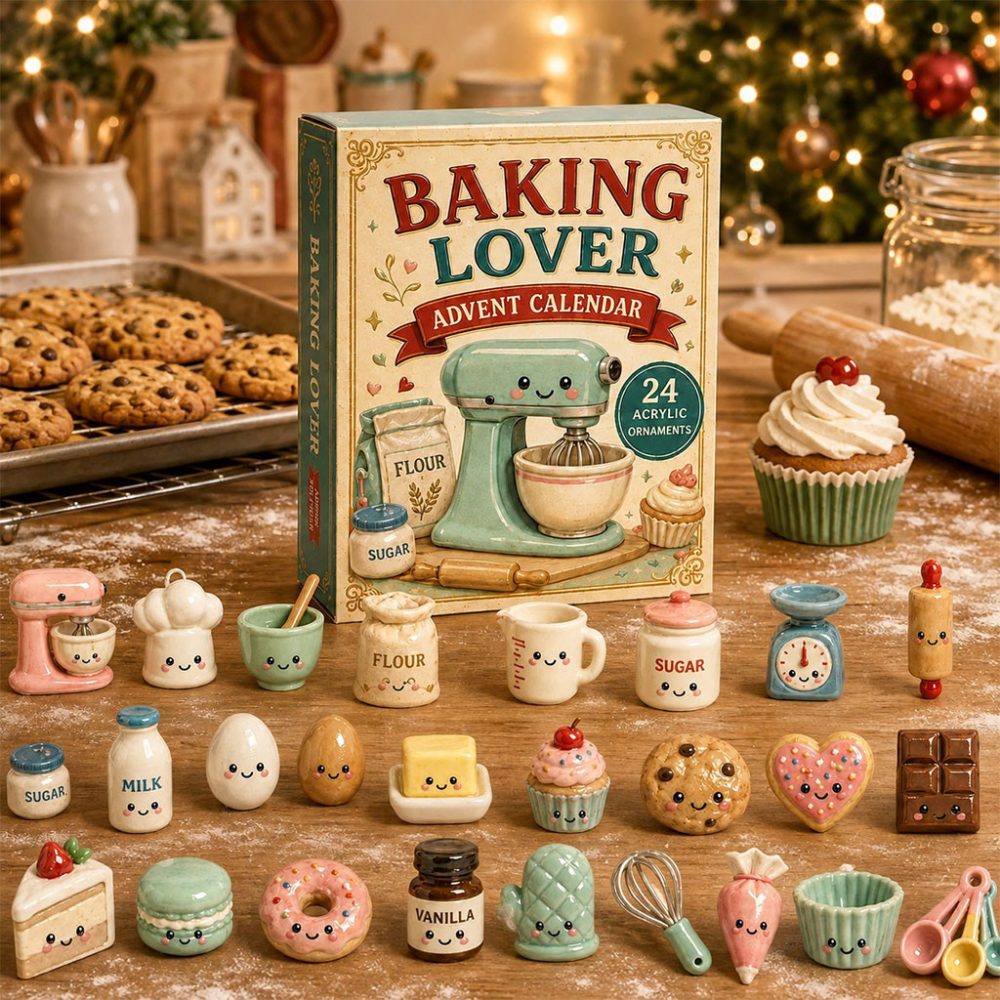 Baking Cookie Kitchen Advent Calendar 2026 24 Acrylic Christmas Ornaments Baking Lover Gifts