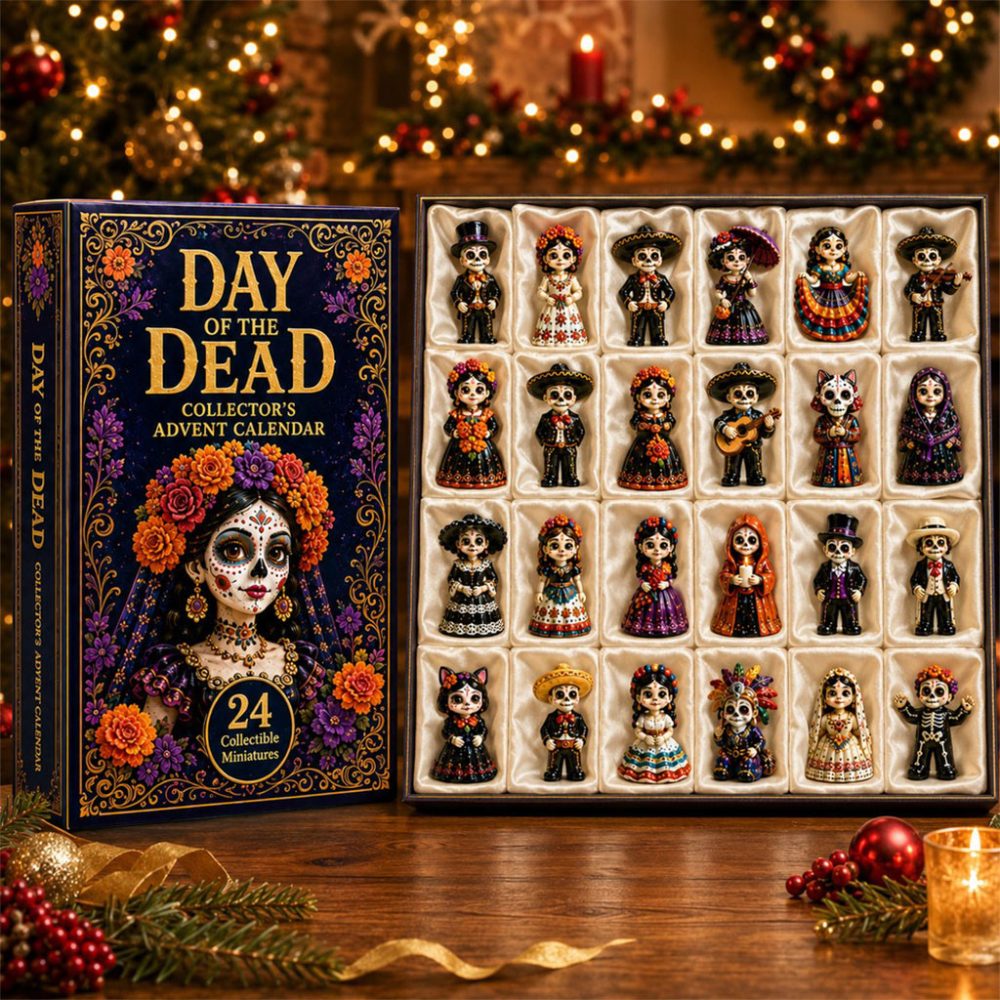 Day Of The Dead Advent Calendar 24 Days Halloween Ornaments Day Of The Dead Gifts Ideas