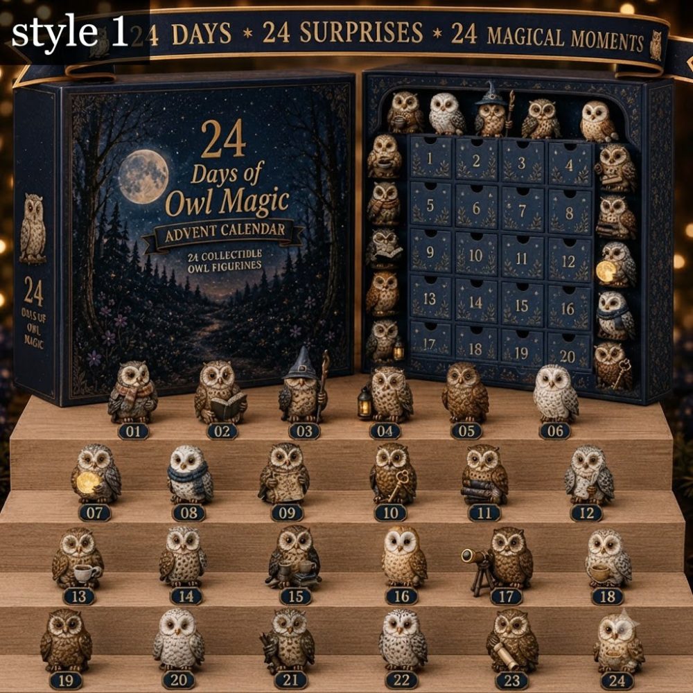 Owl Magic Advent Calendar 24 Days Of Christmas Ornaments Xmas Gifts For Owl Lovers