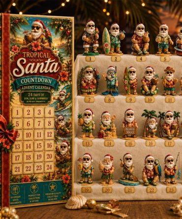Tropical Santa Claus Christmas Countdown Advent Calendar Xmas Tree Ornaments Holiday Decor