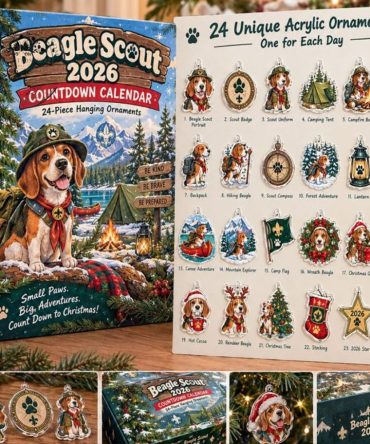 Beagle Scout Advent Calendar 2026 24 Days Christmas Ornaments Gift For Camping Lovers
