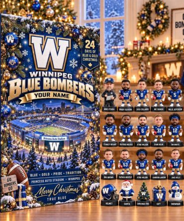 Custom Winnipeg Blue Bombers Advent Calendar - Christmas Ornaments Gift For Football Fans