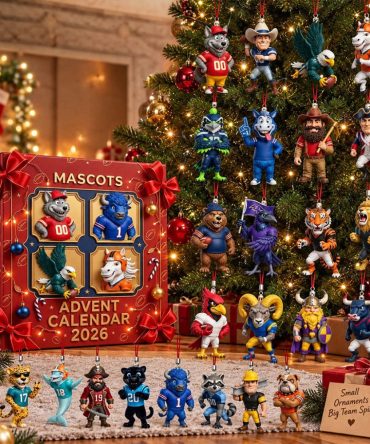 Football Team Mascots Christmas Advent Calendar Xmas Tree Ornaments Gift For Football Lovers