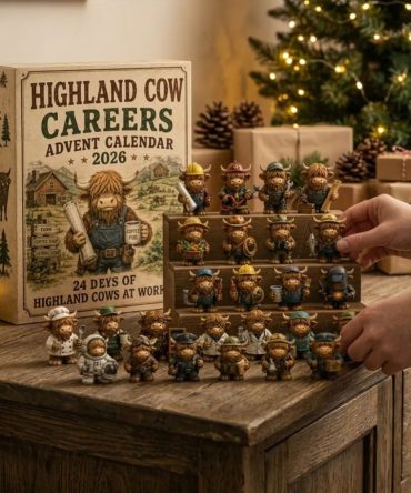 Highland Cow Careers Advent Calendar 2026 Christmas Ornaments Gift For Highland Cow Lovers