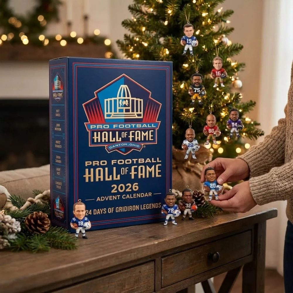 Pro Football Hall Of Fame 2026 Advent Calendar 24 Days Of Gridiron Legends Christmas Ornaments