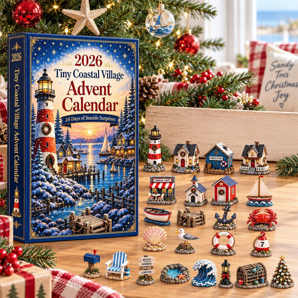Tiny Coastal Village Advent Calendar 24 Days Of Seaside Surprises Christmas Ornaments Xmas Gift