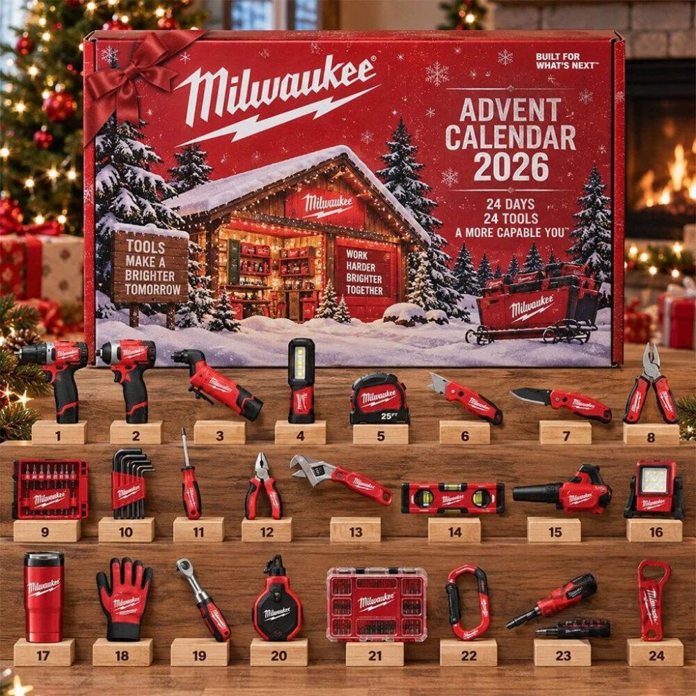 Milwaukee Advent Calendar 2026 24-Day Christmas Ornaments Tool Collection Gifts For Handymen