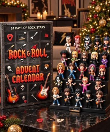 Rock And Roll Christmas Ornaments Advent Calendar 2026 24-Day Countdown Holiday Tree Decor