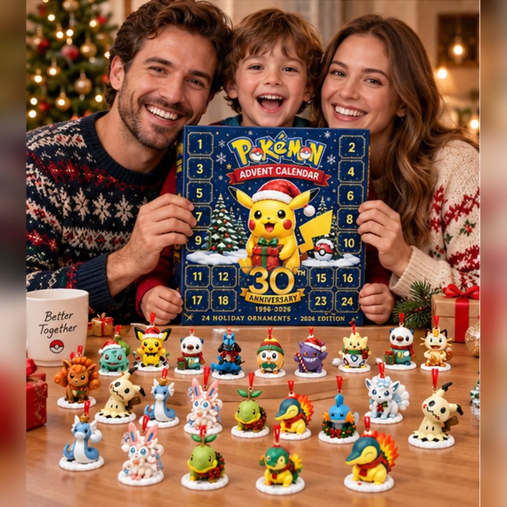 Pokemon Merch 2026 Pokemon 30Th Anniversary Advent Calendar 24 Holiday Ornaments Christmas Gift
