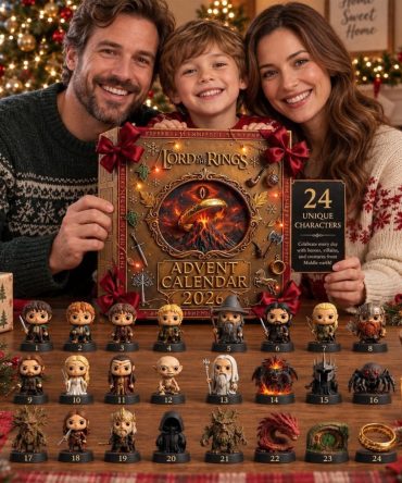 The Lord Of The Rings 2026 Advent Calendar 24 Days Of Christmas Ornaments Lotr Merch Xmas Gifts
