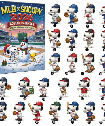 Snoopy X Baseball 2026 Advent Calendar Christmas Ornaments Snoopy Merch Gift For Baseball Fans