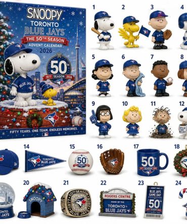 Snoopy X Toronto Blue Jays 50Th Season Advent Calendar Christmas Ornaments Blue Jays Merch