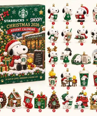 Starbucks Snoopy Christmas Advent Calendar Xmas Ornaments Snoopy Merch Coffee Lover Gifts