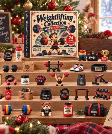 Weightlifter Fitness Advent Calendar 24 Days Of Christmas Ornaments Gift For Gym Lovers