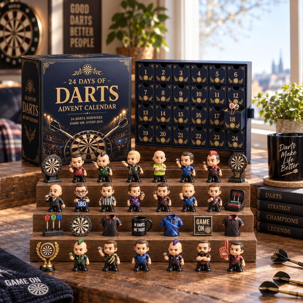 24 Days Of Darts Advent Calendar Christmas Ornaments Xmas Gift For Darts Lovers