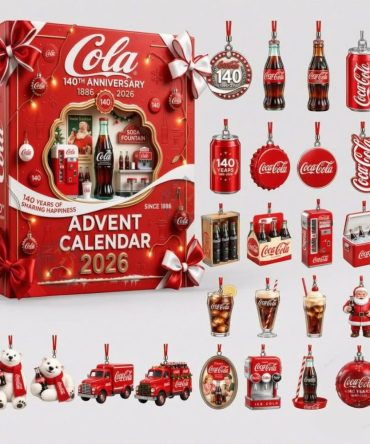Coca Cola Drinking 140 Years Of Sharing Happiness 2026 Advent Calendar Christmas Ornaments
