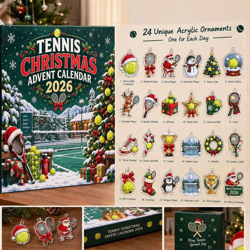 Tennis Christmas Advent Calendar 2026 Christmas Ornaments Box Xmas Gifts For Tennis Lovers