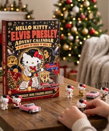 Hello Kitty X Elvis Presley Advent Calendar 2026 24 Days Of Rock N Roll Christmas Ornaments