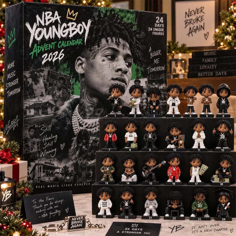 Nba Youngboy Advent Calendar 2026 24 Days Of Music Christmas Ornaments Nba Youngboy Merch