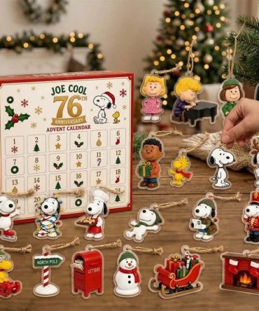 Peanuts Snoopy Joe Cool 76Th Anniversary Advent Calendar Christmas Ornaments Snoopy Merch Decor