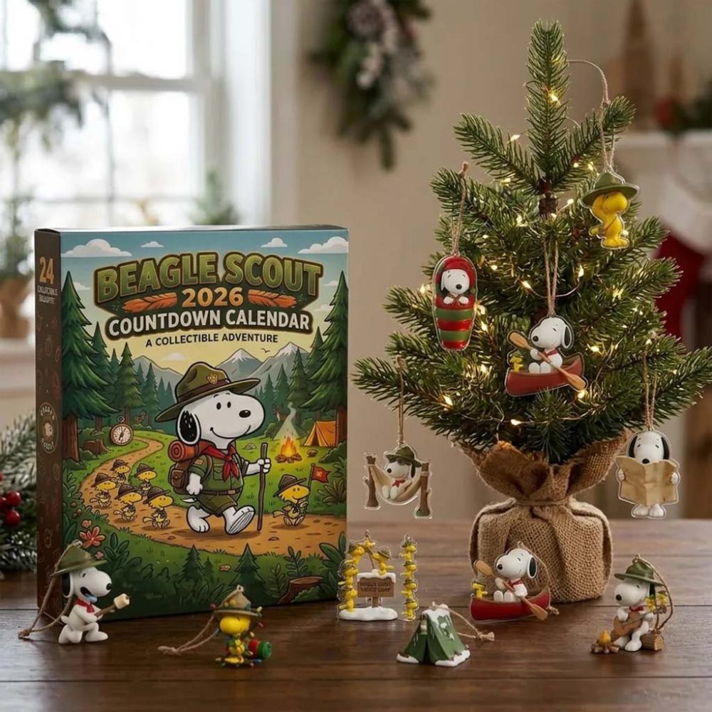 Snoopy Beagle Scout 2026 Advent Calendar Xmas Tree Ornaments Gifts For Snoopy Lovers