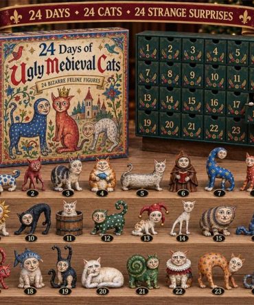 24 Days Of Ugly Medieval Cats Advent Calendar Christmas Ornaments Funny Xmas Gifts