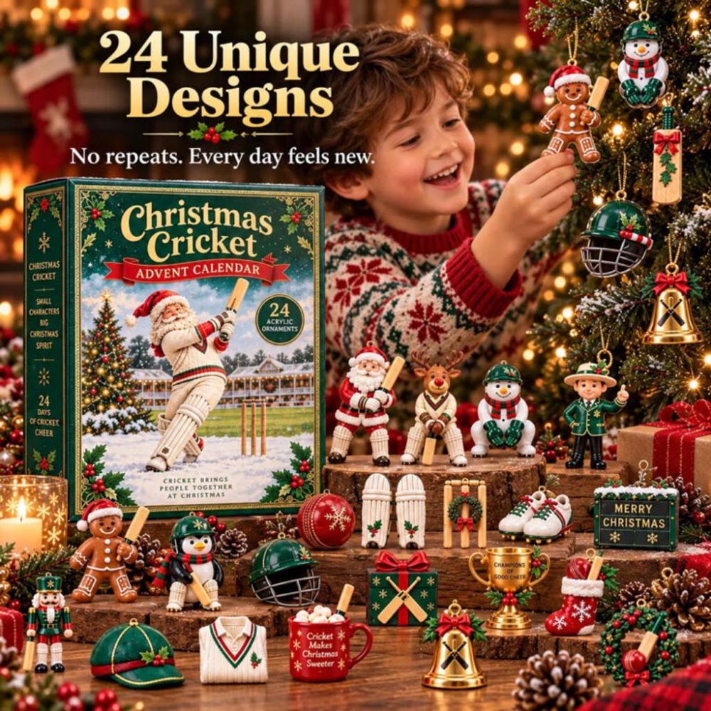 Christmas Cricket Advent Calendar 24 Days Of Surprises Xmas Decor Gift For Cricket Lovers