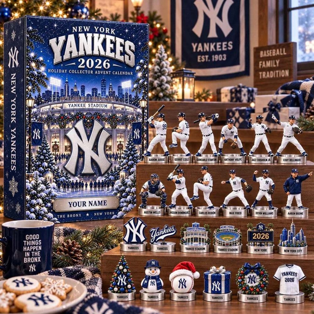 Custom New York Yankees 2026 Collector Advent Calendar Christmas Ornaments Ny Yankees Merch