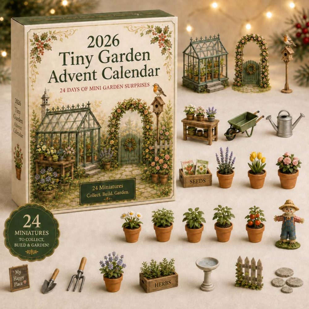 Tiny Garden Advent Calendar 24 Days Of Christmas Ornaments Xmas Gift For Gardener